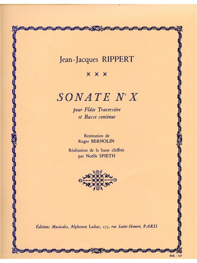 Jean-Jacques Rippert: Sonate No.10